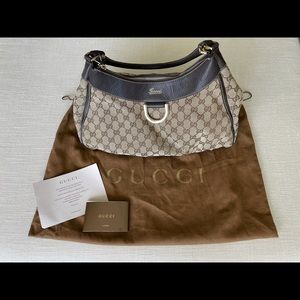 Gucci D ring Hobo monogram bag